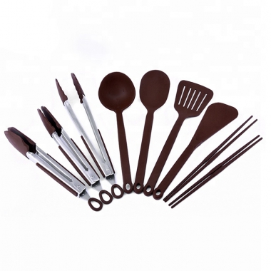 9 pieces silicone kitchen cooking utensils