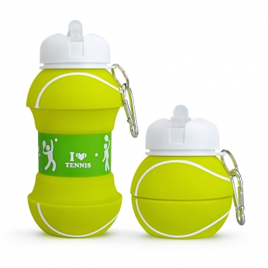 Motivational Healthy Silicone Collapsible Sport Water Bottle With Spout
