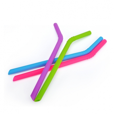 Wholesale Reusable Folding Drinking Silicone Straws For Adult And Baby