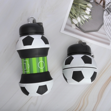 Football collapsible water bottle