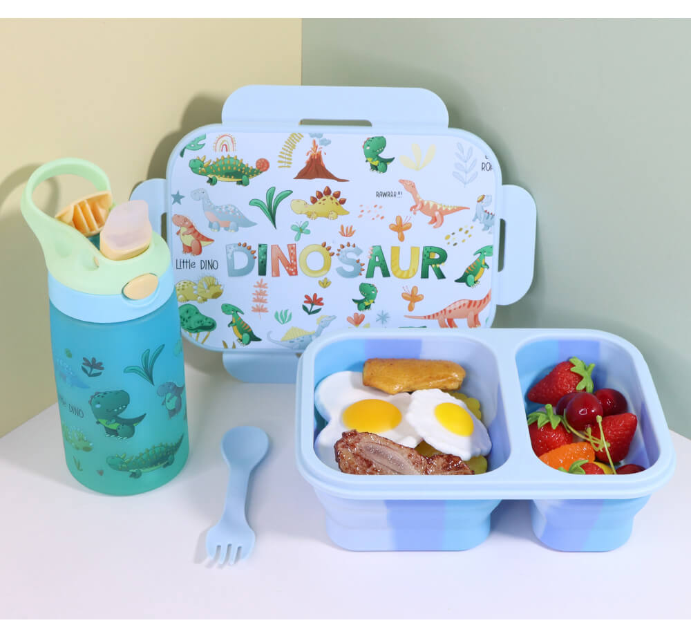 Silicone collapsible lunch bento box