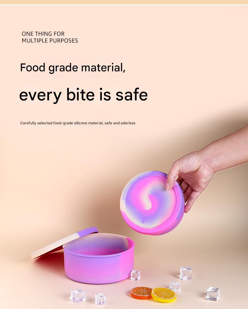 Round Silicone Lunch Box (4.1)