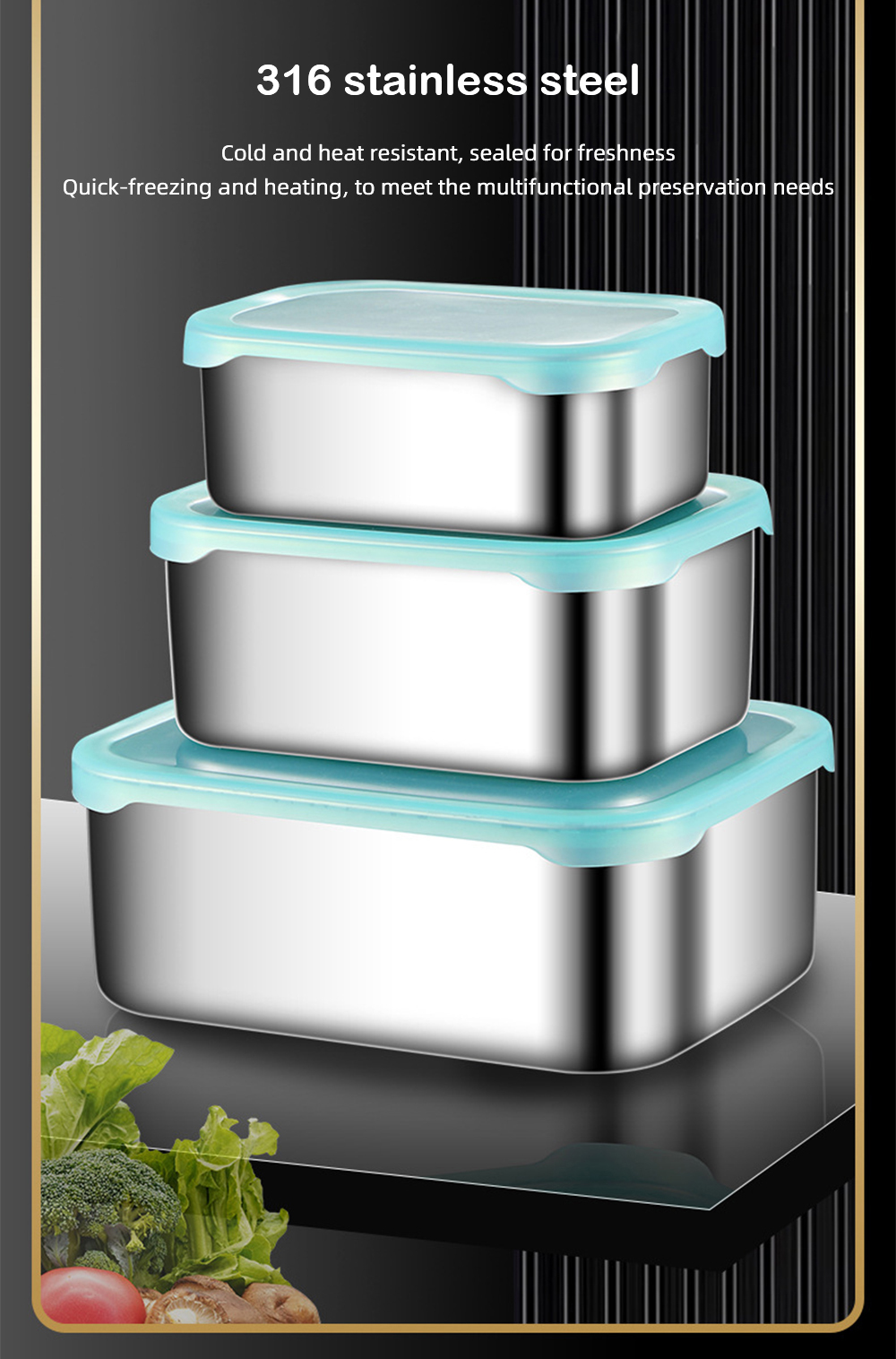 Stainless Steel Food Storage Containers 
