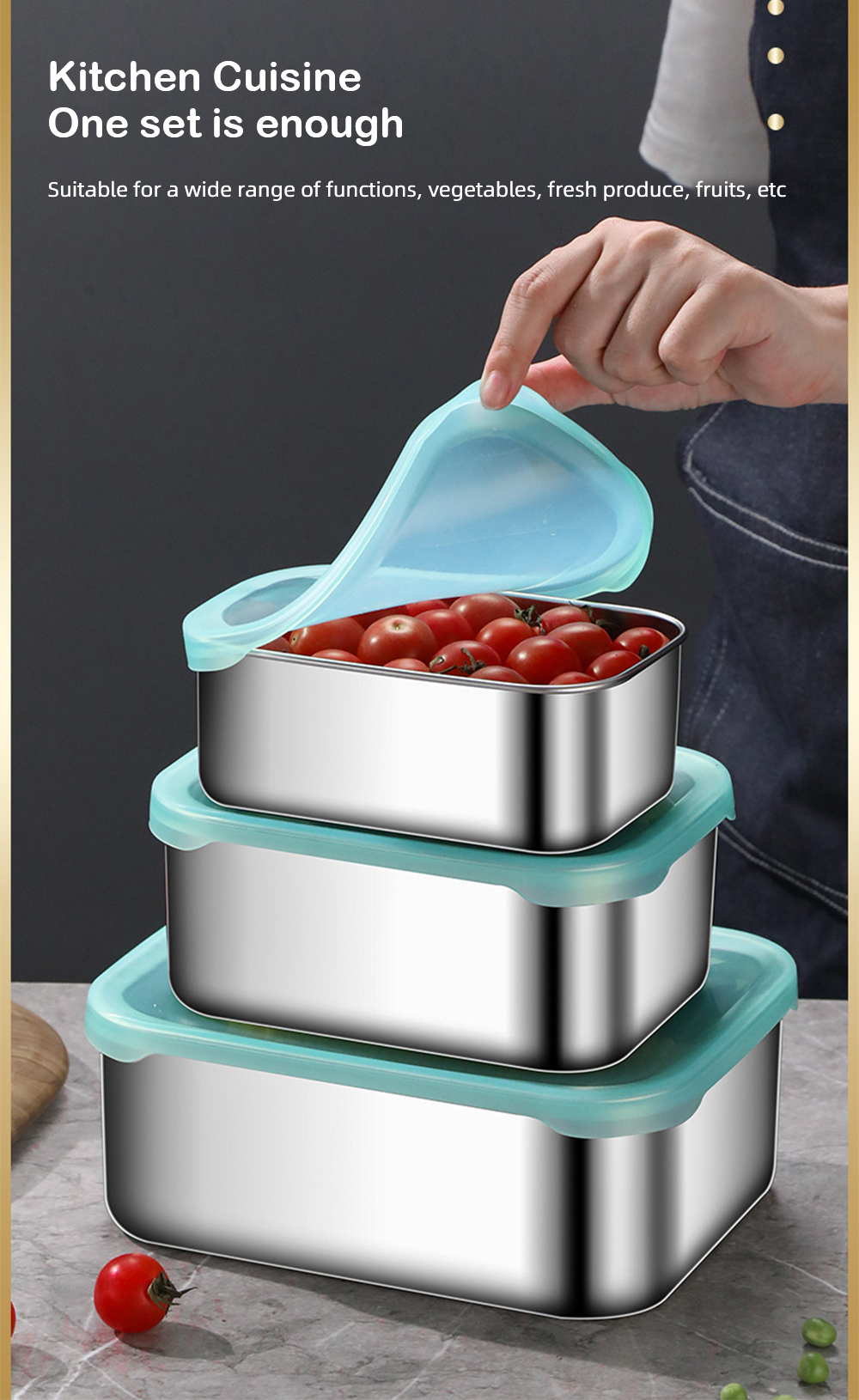 Stainless Steel Food Storage Containers (4)