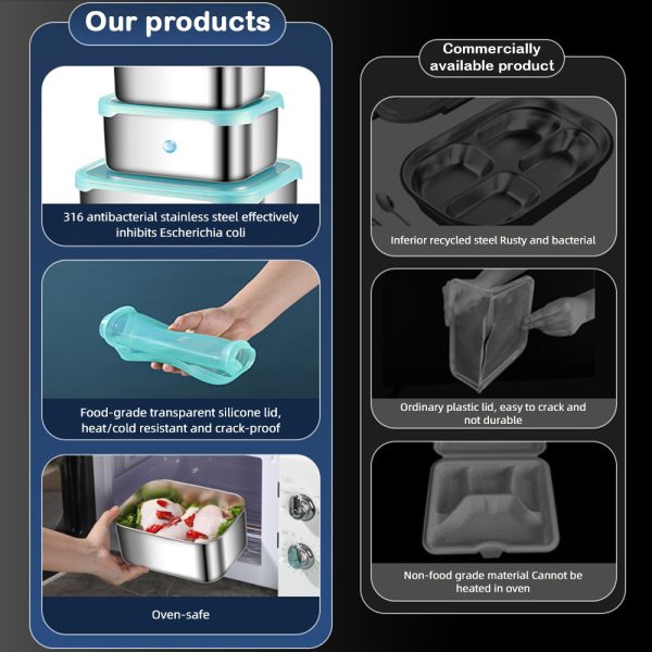Stainless Steel Food Storage Containers (8)