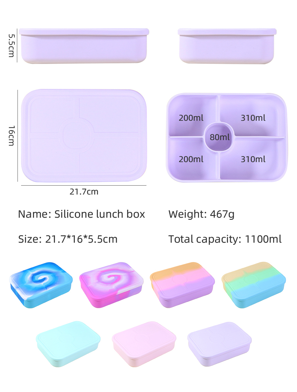 silicone food storage containers