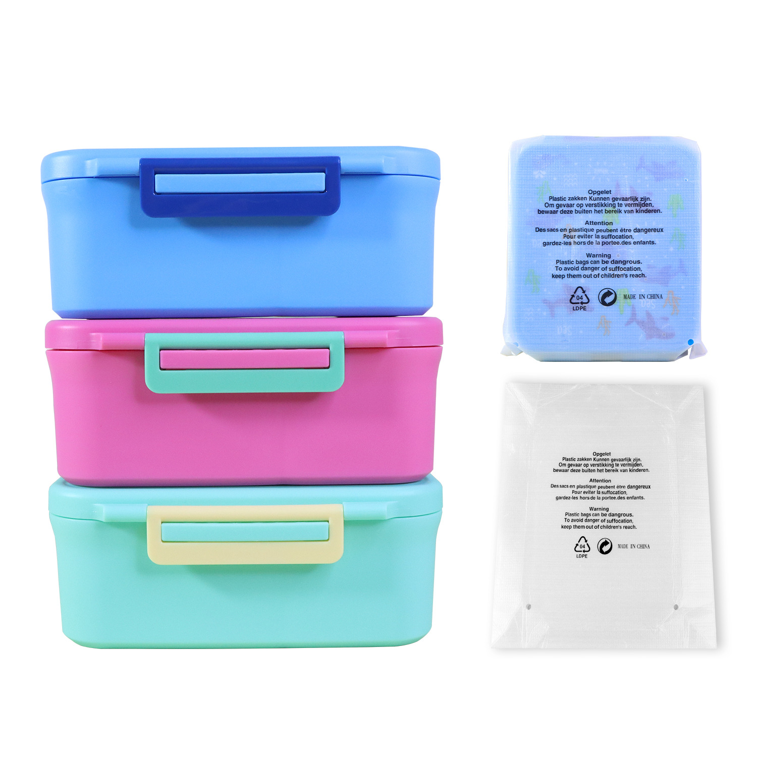 3 Color Kids Bento Box