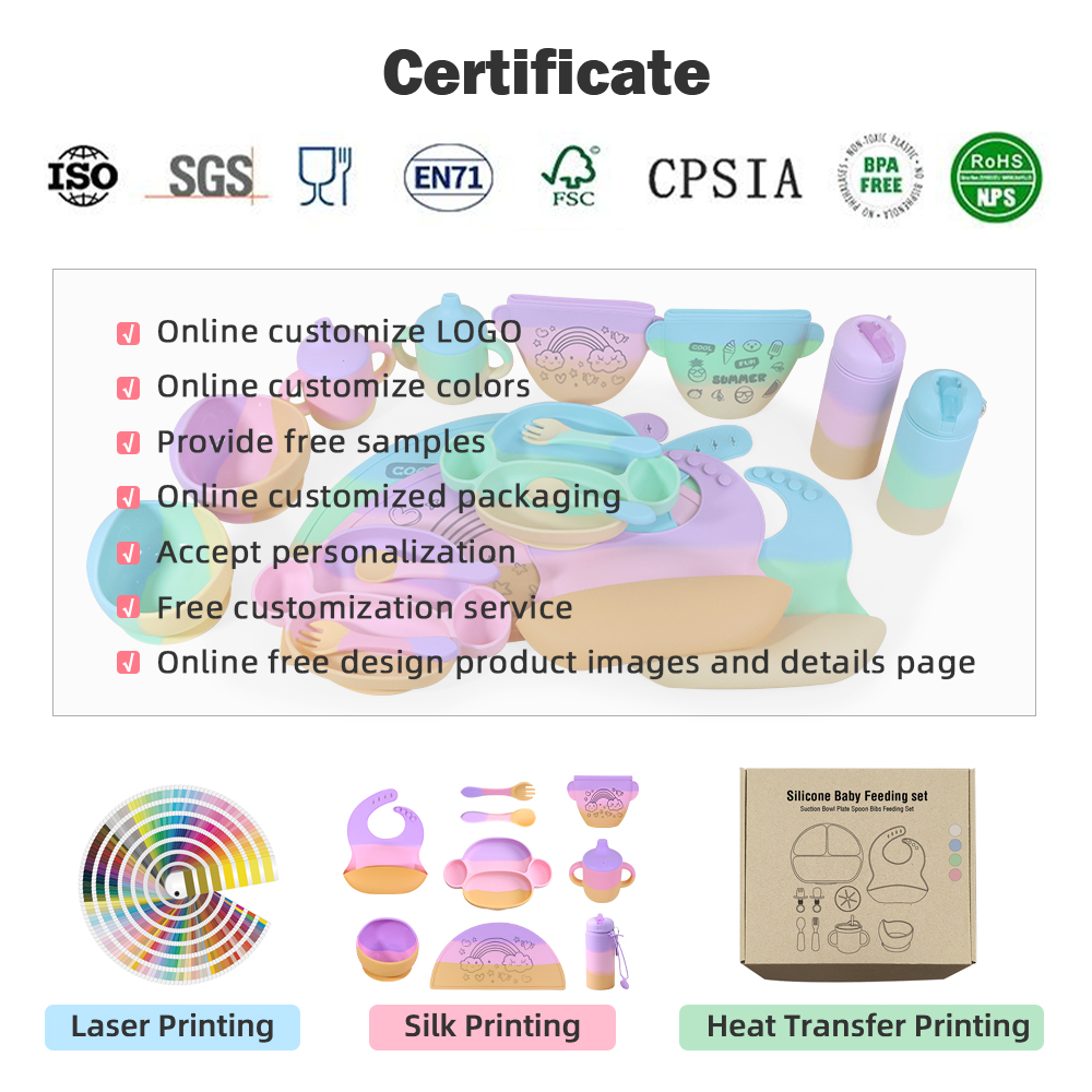 Certified Silicone Baby Feeding Set