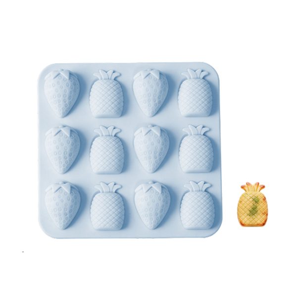 12 Cavities Fruit Design Silicone Candy Making Mold