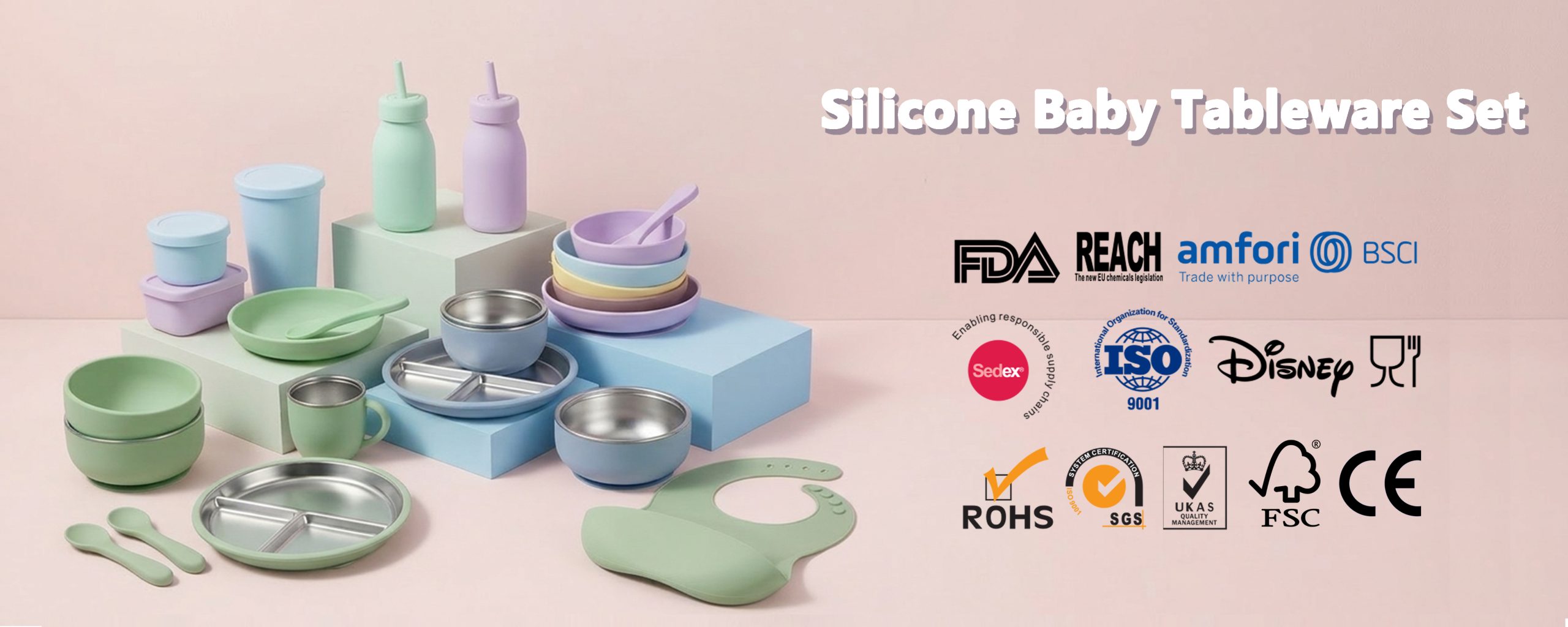 Custom Silicone Baby Tableware Set