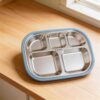 5 Compartment Stainless Steel Plate