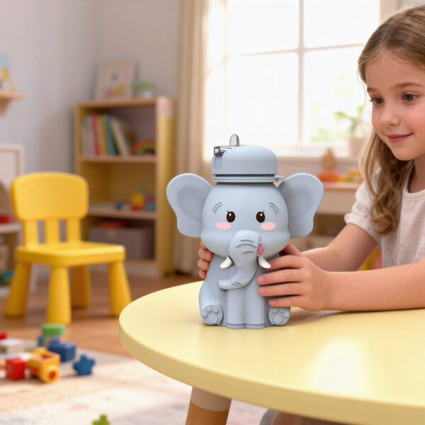 Cute Elephant Silicone Kids Bottle