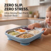 Stainless Steel Silicone Suction Plate Set
