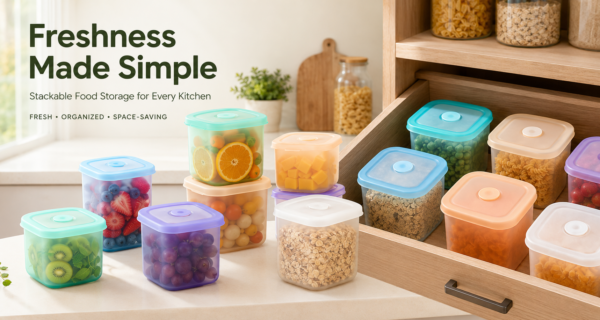 Square Silicone Food Storage Container2